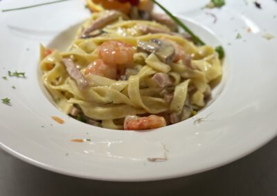 Bandnudeln mit Shrimps